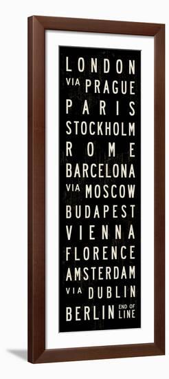 Europe Transit Sign-Michael Jon Watt-Framed Premium Giclee Print