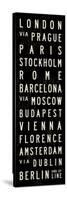 Europe Transit Sign-Michael Jon Watt-Stretched Canvas