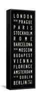 Europe Transit Sign-Michael Jon Watt-Framed Stretched Canvas