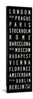 Europe Transit Sign-Michael Jon Watt-Stretched Canvas