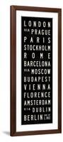 Europe Transit Sign-Michael Jon Watt-Framed Giclee Print