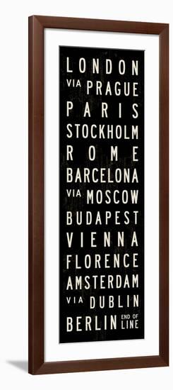 Europe Transit Sign-Michael Jon Watt-Framed Giclee Print