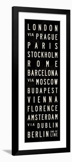 Europe Transit Sign-Michael Jon Watt-Framed Giclee Print