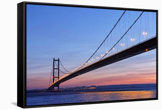 Europe, United Kingdom, England, East Yorkshire, Hull, Humber Bridge-Mark Sykes-Framed Stretched Canvas