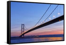 Europe, United Kingdom, England, East Yorkshire, Hull, Humber Bridge-Mark Sykes-Framed Stretched Canvas