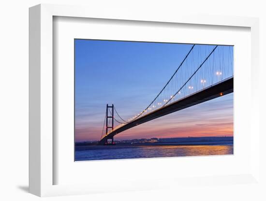 Europe, United Kingdom, England, East Yorkshire, Hull, Humber Bridge-Mark Sykes-Framed Photographic Print