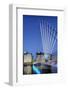 Europe, United Kingdom, England, Lancashire, Manchester, Salford Quays, Media City Footbridge-Mark Sykes-Framed Photographic Print