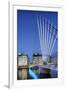 Europe, United Kingdom, England, Lancashire, Manchester, Salford Quays, Media City Footbridge-Mark Sykes-Framed Photographic Print