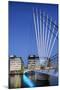 Europe, United Kingdom, England, Lancashire, Manchester, Salford Quays, Media City Footbridge-Mark Sykes-Mounted Photographic Print