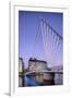 Europe, United Kingdom, England, Lancashire, Manchester, Salford Quays, Media City Footbridge-Mark Sykes-Framed Photographic Print