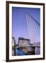 Europe, United Kingdom, England, Lancashire, Manchester, Salford Quays, Media City Footbridge-Mark Sykes-Framed Photographic Print