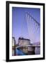 Europe, United Kingdom, England, Lancashire, Manchester, Salford Quays, Media City Footbridge-Mark Sykes-Framed Photographic Print