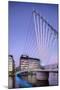 Europe, United Kingdom, England, Lancashire, Manchester, Salford Quays, Media City Footbridge-Mark Sykes-Mounted Photographic Print