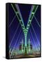 Europe, United Kingdom, England, Lancashire, Manchester, Salford Quays, Millenium Lift Bridge-Mark Sykes-Framed Stretched Canvas