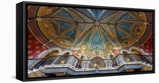 Europe, United Kingdom, England, Middlesex, London, St Pancras Hotel, Grand Staircase-Mark Sykes-Framed Stretched Canvas