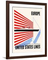 Europe-United States Lines-Lester Beall-Framed Art Print