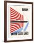 Europe-United States Lines-Lester Beall-Framed Art Print