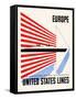 Europe-United States Lines-Lester Beall-Framed Stretched Canvas