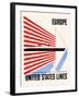 Europe-United States Lines-Lester Beall-Framed Art Print