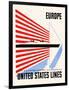 Europe-United States Lines-Lester Beall-Framed Art Print