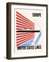 Europe-United States Lines-Lester Beall-Framed Art Print