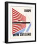 Europe-United States Lines-Lester Beall-Framed Art Print