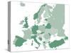 Europe Vector Map-Refe-Stretched Canvas