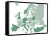 Europe Vector Map-Refe-Framed Stretched Canvas