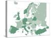 Europe Vector Map-Refe-Stretched Canvas