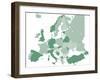 Europe Vector Map-Refe-Framed Art Print