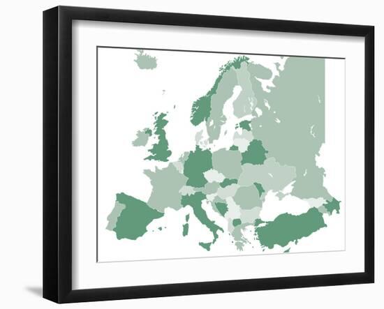 Europe Vector Map-Refe-Framed Art Print