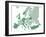 Europe Vector Map-Refe-Framed Art Print