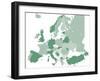 Europe Vector Map-Refe-Framed Art Print