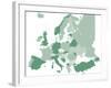 Europe Vector Map-Refe-Framed Art Print