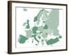 Europe Vector Map-Refe-Framed Art Print