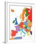 Europe With Editable Countries-Bruce Jones-Framed Art Print