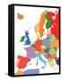 Europe With Editable Countries-Bruce Jones-Framed Stretched Canvas
