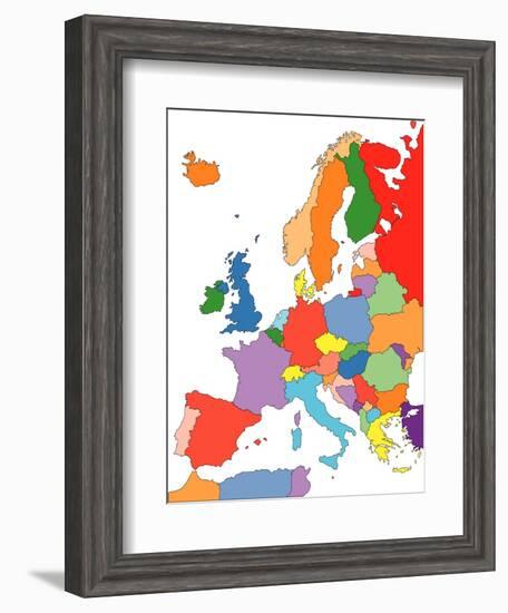 Europe With Editable Countries-Bruce Jones-Framed Art Print