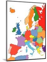 Europe With Editable Countries-Bruce Jones-Mounted Art Print