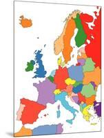 Europe With Editable Countries-Bruce Jones-Mounted Art Print