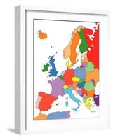 Europe With Editable Countries-Bruce Jones-Framed Art Print