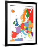 Europe With Editable Countries-Bruce Jones-Framed Art Print