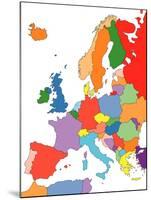 Europe With Editable Countries-Bruce Jones-Mounted Art Print