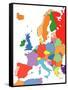 Europe With Editable Countries-Bruce Jones-Framed Stretched Canvas