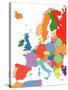 Europe With Editable Countries-Bruce Jones-Stretched Canvas