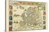 Europe-Willem Janszoon Blaeu-Stretched Canvas