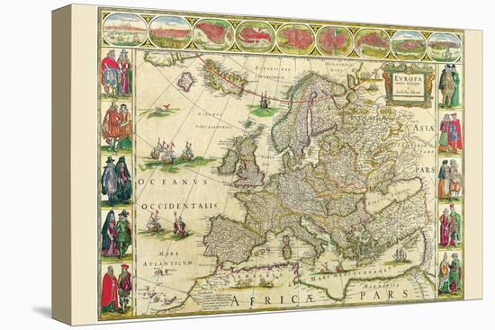 Europe-Willem Janszoon Blaeu-Stretched Canvas