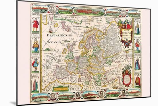 Europe-Nicolas Visscher-Mounted Art Print