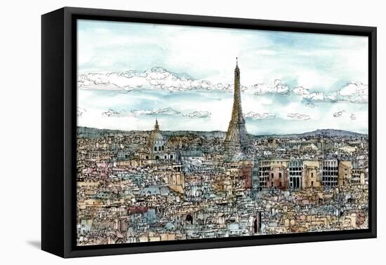 European Afternoon II-Melissa Wang-Framed Stretched Canvas