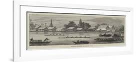 European Boat-Race at Bangkok, Siam-null-Framed Giclee Print